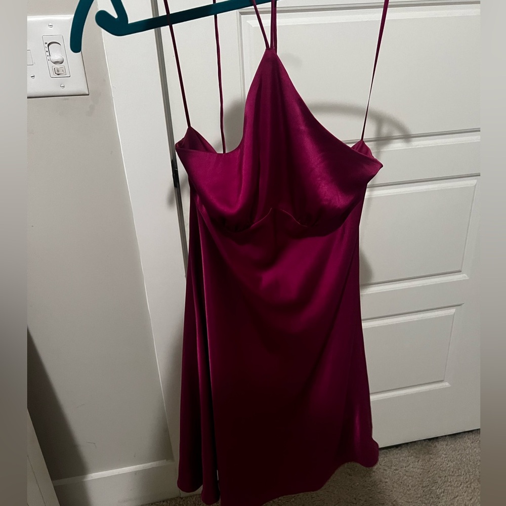 Elegant Magenta Slip Dress